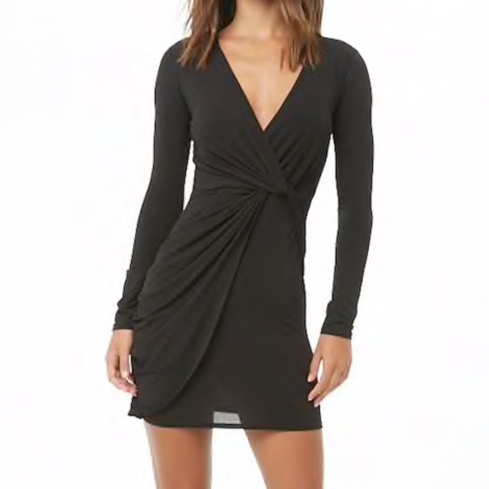 Forever 21 drape twisted mini dress